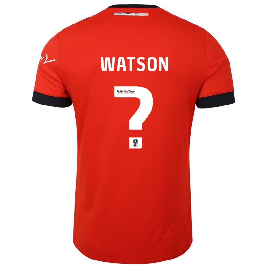 Niño Fútbol Camiseta Louie Watson #0 Naranja Negro 1ª Equipación 2024/25 México