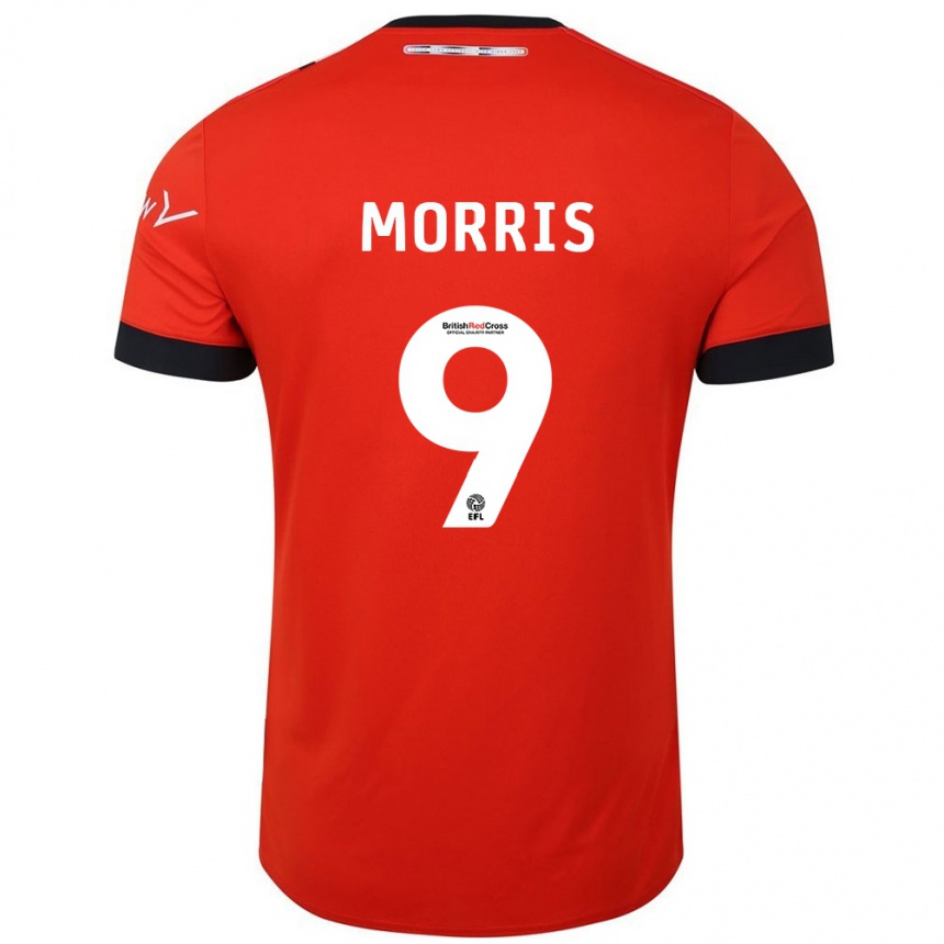 Niño Fútbol Camiseta Carlton Morris #9 Naranja Negro 1ª Equipación 2024/25 México