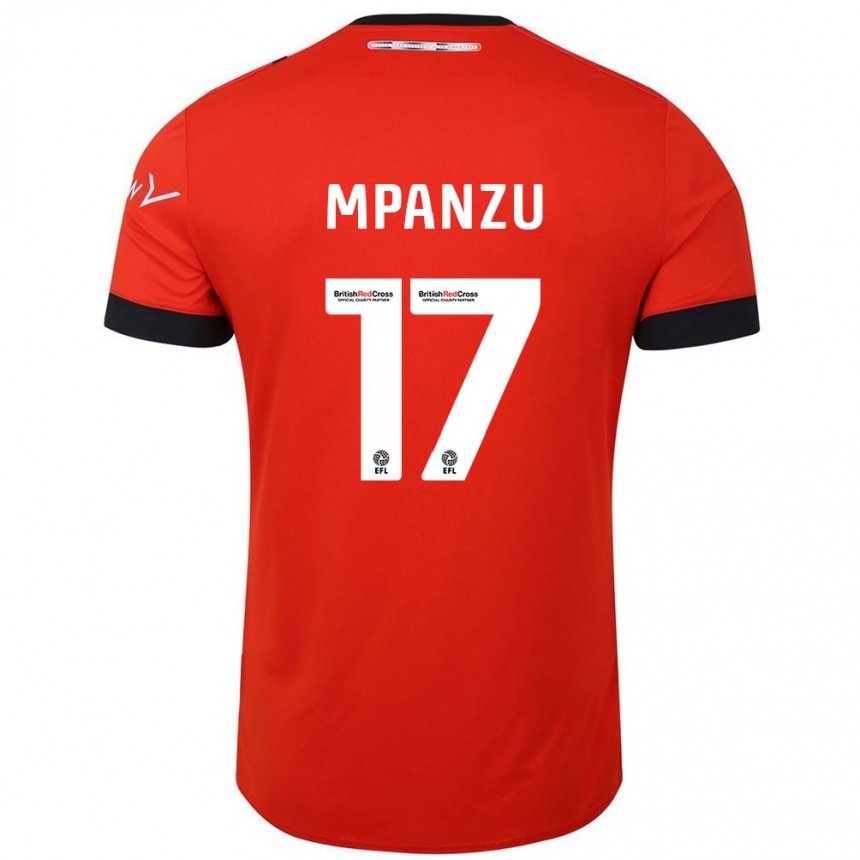 Niño Fútbol Camiseta Pelly Ruddock Mpanzu #17 Naranja Negro 1ª Equipación 2024/25 México