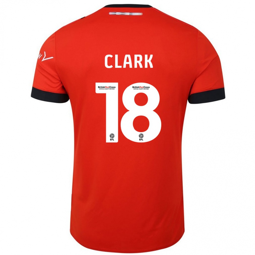 Niño Fútbol Camiseta Jordan Clark #18 Naranja Negro 1ª Equipación 2024/25 México