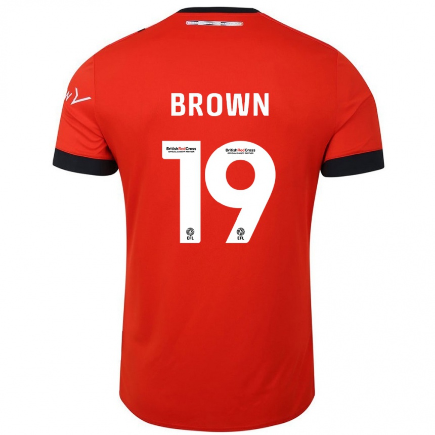 Niño Fútbol Camiseta Jacob Brown #19 Naranja Negro 1ª Equipación 2024/25 México