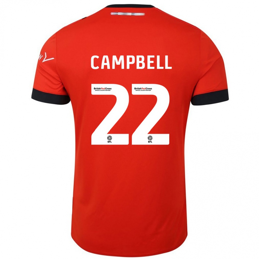 Niño Fútbol Camiseta Allan Campbell #22 Naranja Negro 1ª Equipación 2024/25 México