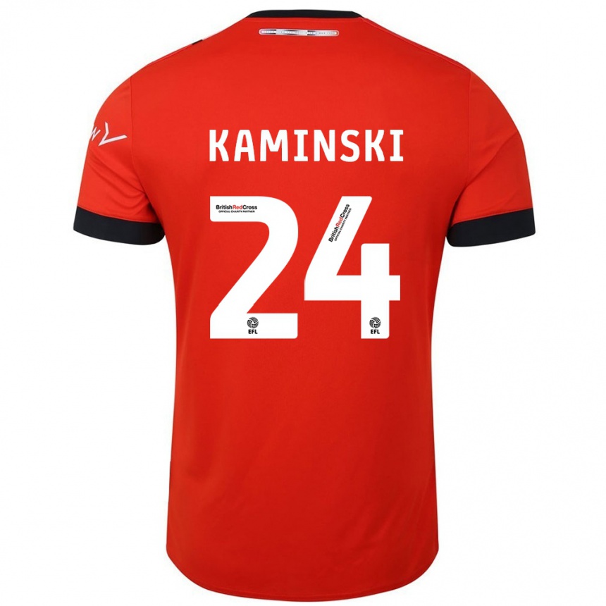 Niño Fútbol Camiseta Thomas Kaminski #24 Naranja Negro 1ª Equipación 2024/25 México