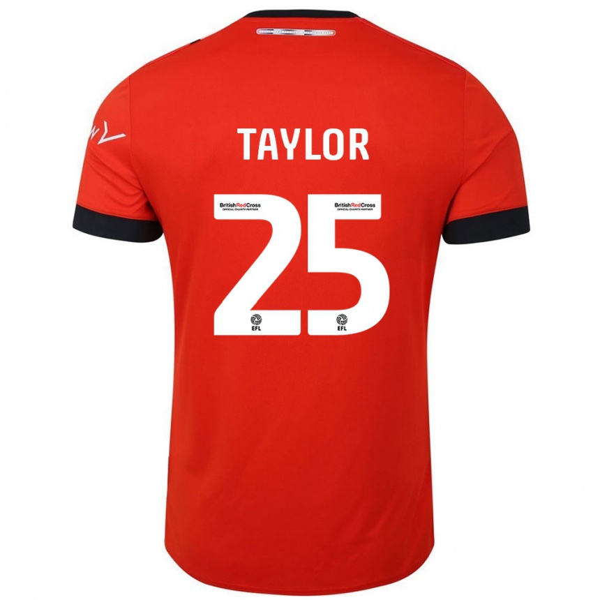 Niño Fútbol Camiseta Joe Taylor #25 Naranja Negro 1ª Equipación 2024/25 México