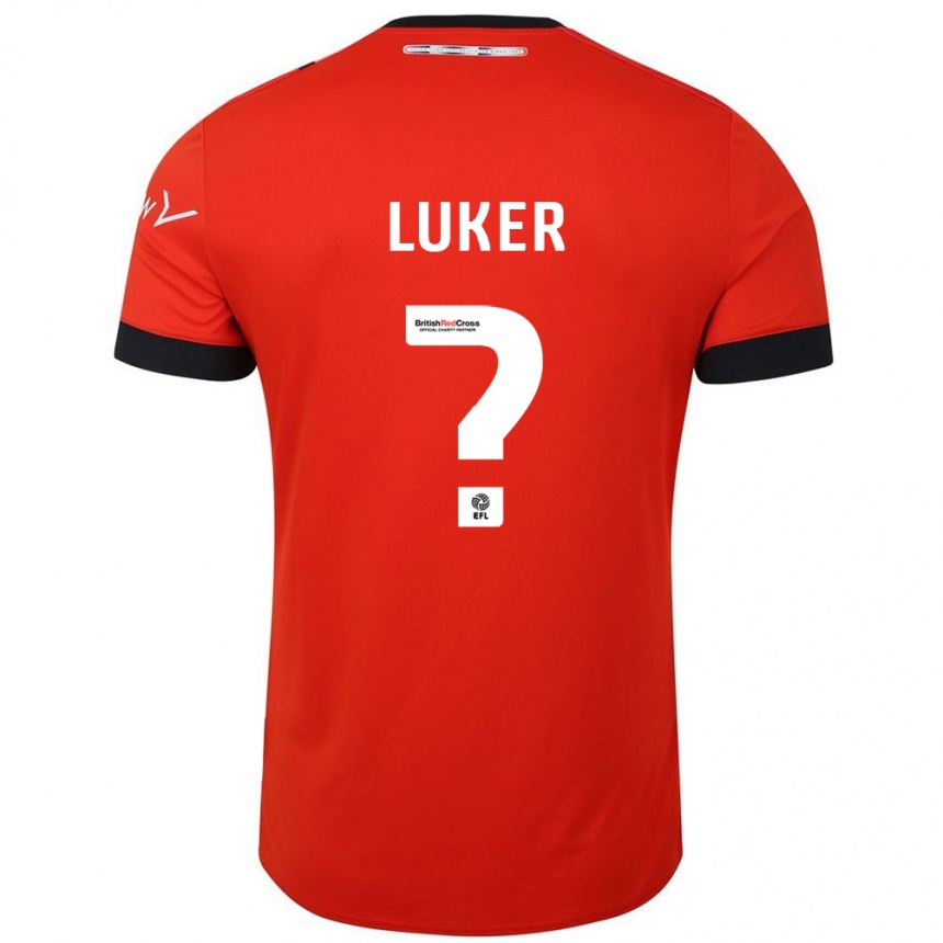 Niño Fútbol Camiseta Jayden Luker #0 Naranja Negro 1ª Equipación 2024/25 México