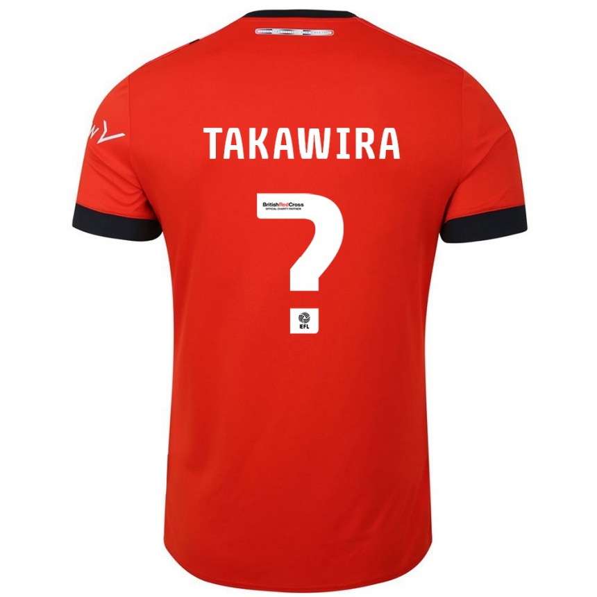 Niño Fútbol Camiseta Matthew Takawira #0 Naranja Negro 1ª Equipación 2024/25 México