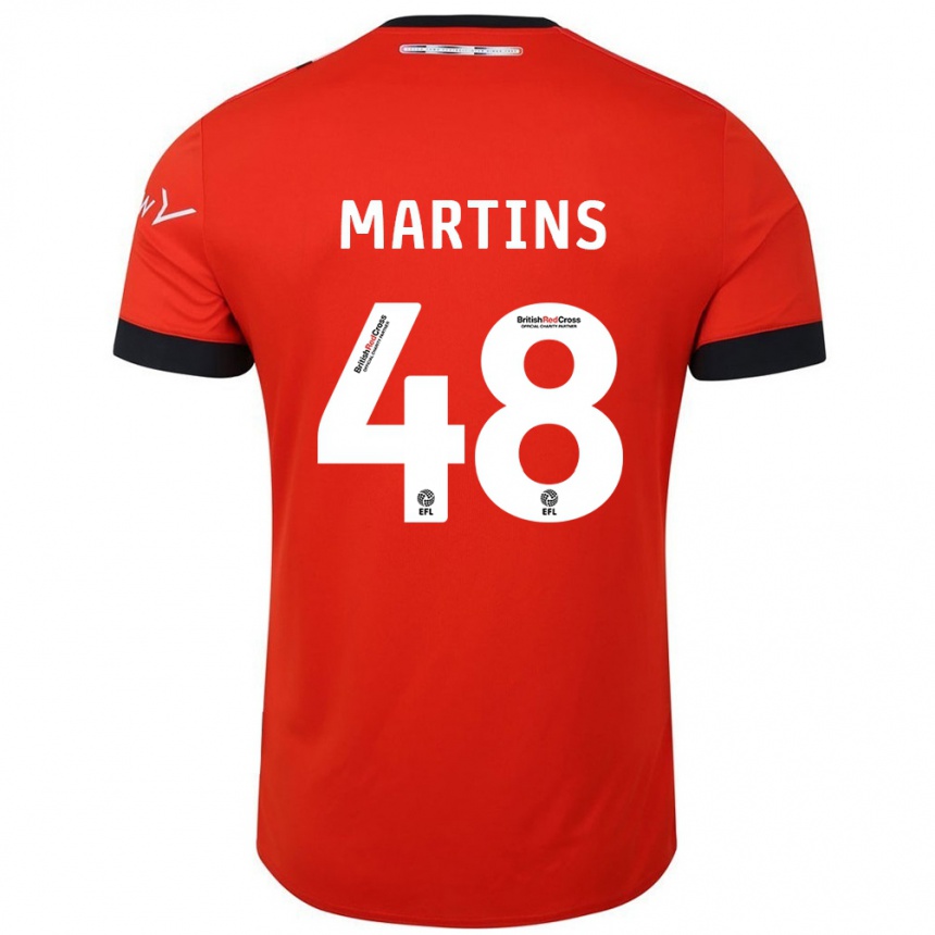 Niño Fútbol Camiseta Dominic Dos Santos Martins #48 Naranja Negro 1ª Equipación 2024/25 México