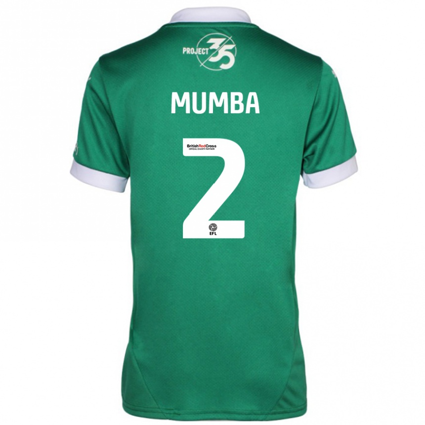 Niño Fútbol Camiseta Bali Mumba #2 Verde Blanco 1ª Equipación 2024/25 México