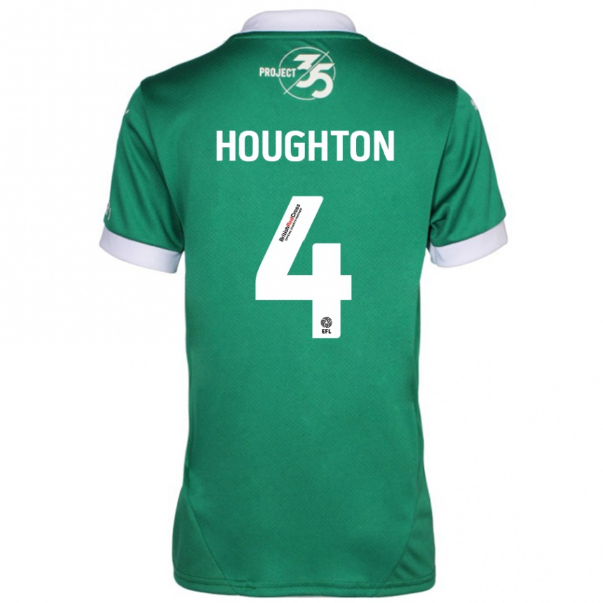 Niño Fútbol Camiseta Jordan Houghton #4 Verde Blanco 1ª Equipación 2024/25 México