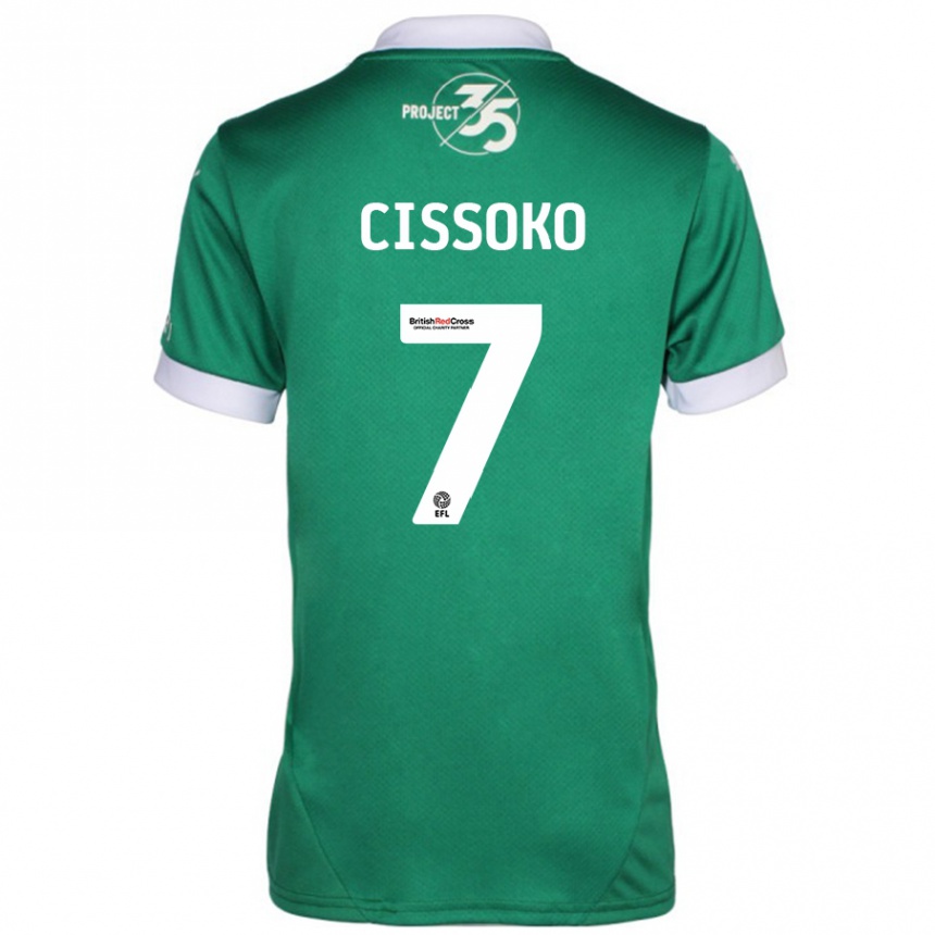 Niño Fútbol Camiseta Ibrahim Cissoko #7 Verde Blanco 1ª Equipación 2024/25 México