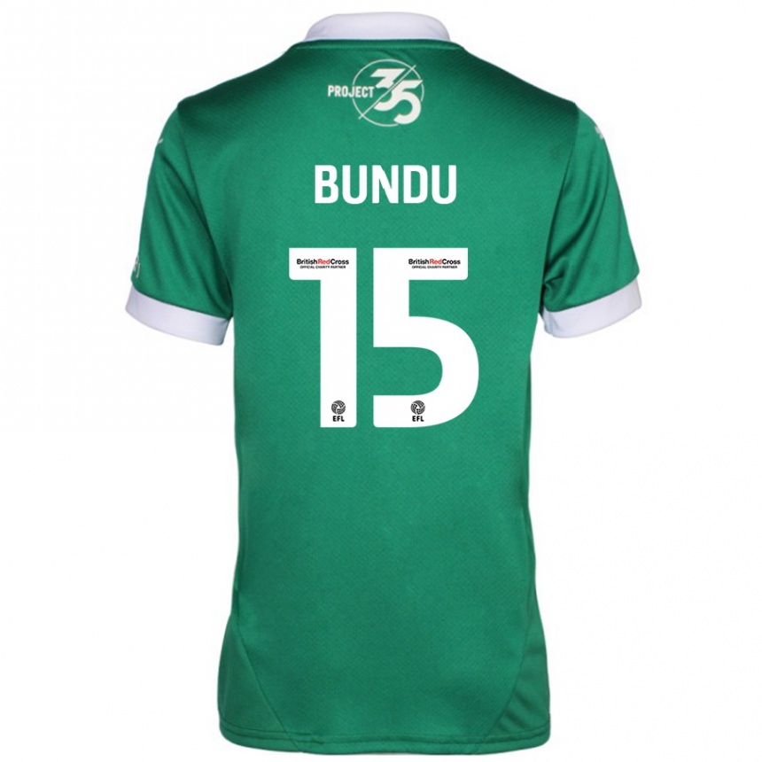 Niño Fútbol Camiseta Mustapha Bundu #15 Verde Blanco 1ª Equipación 2024/25 México