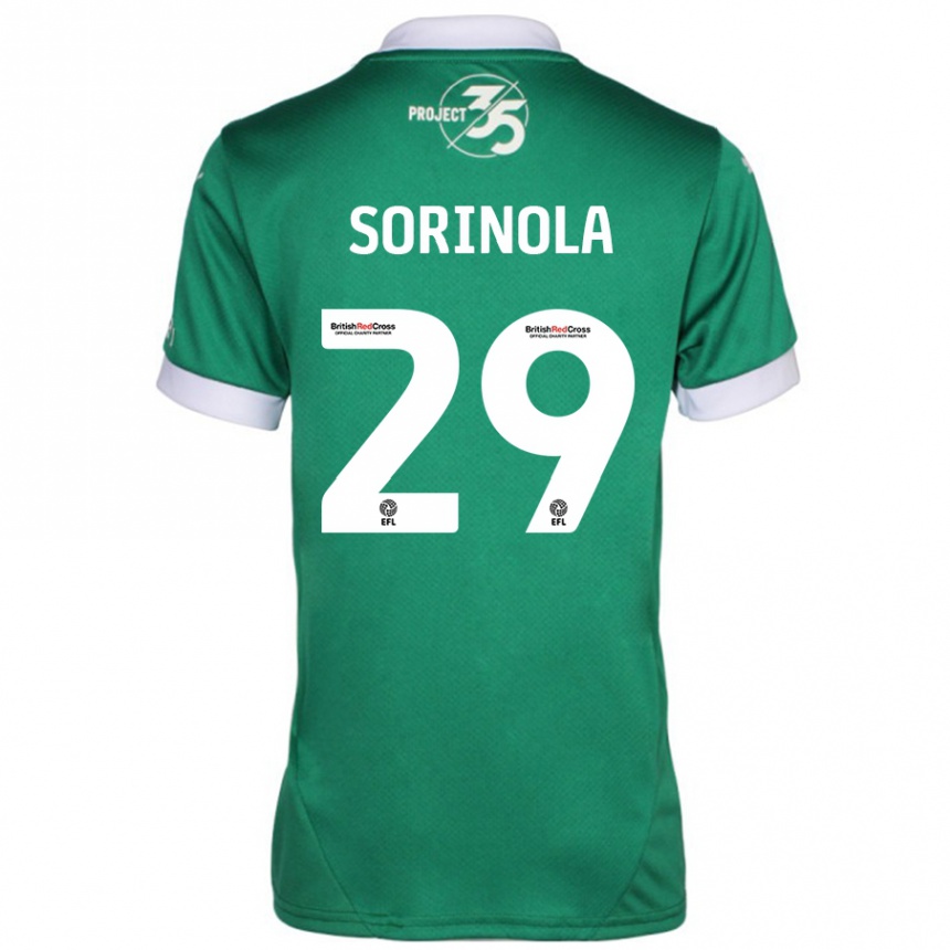 Niño Fútbol Camiseta Matthew Sorinola #29 Verde Blanco 1ª Equipación 2024/25 México