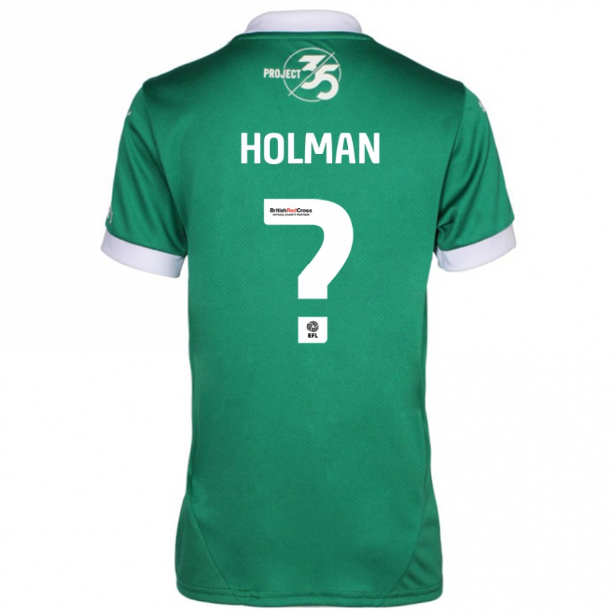 Niño Fútbol Camiseta Daniel Holman #0 Verde Blanco 1ª Equipación 2024/25 México