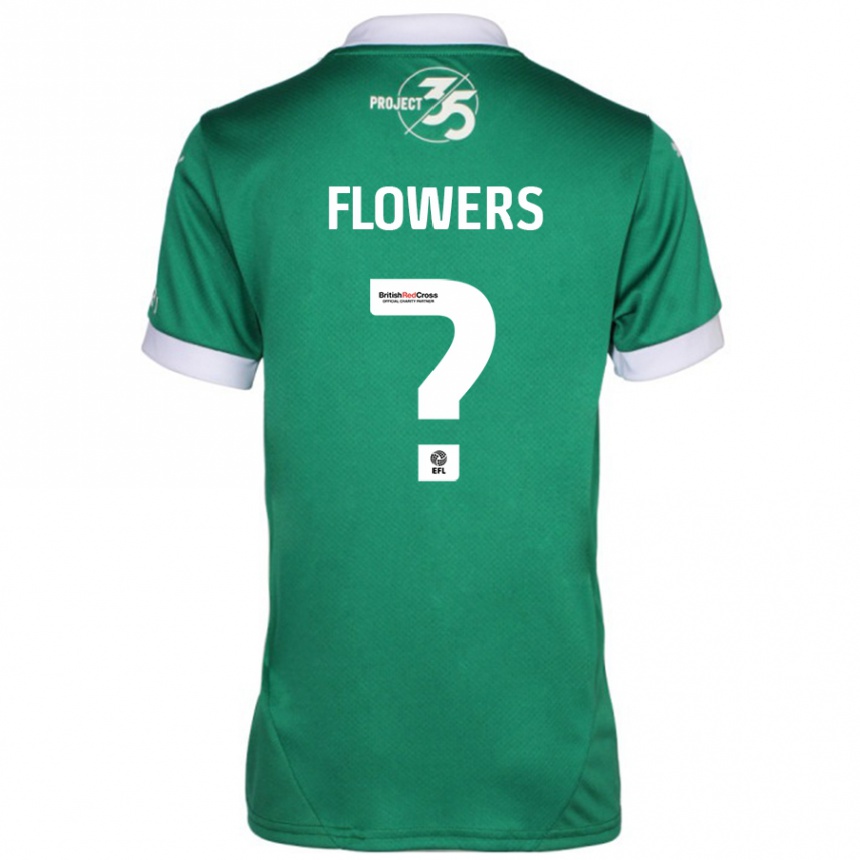 Niño Fútbol Camiseta Lewis Flowers #0 Verde Blanco 1ª Equipación 2024/25 México