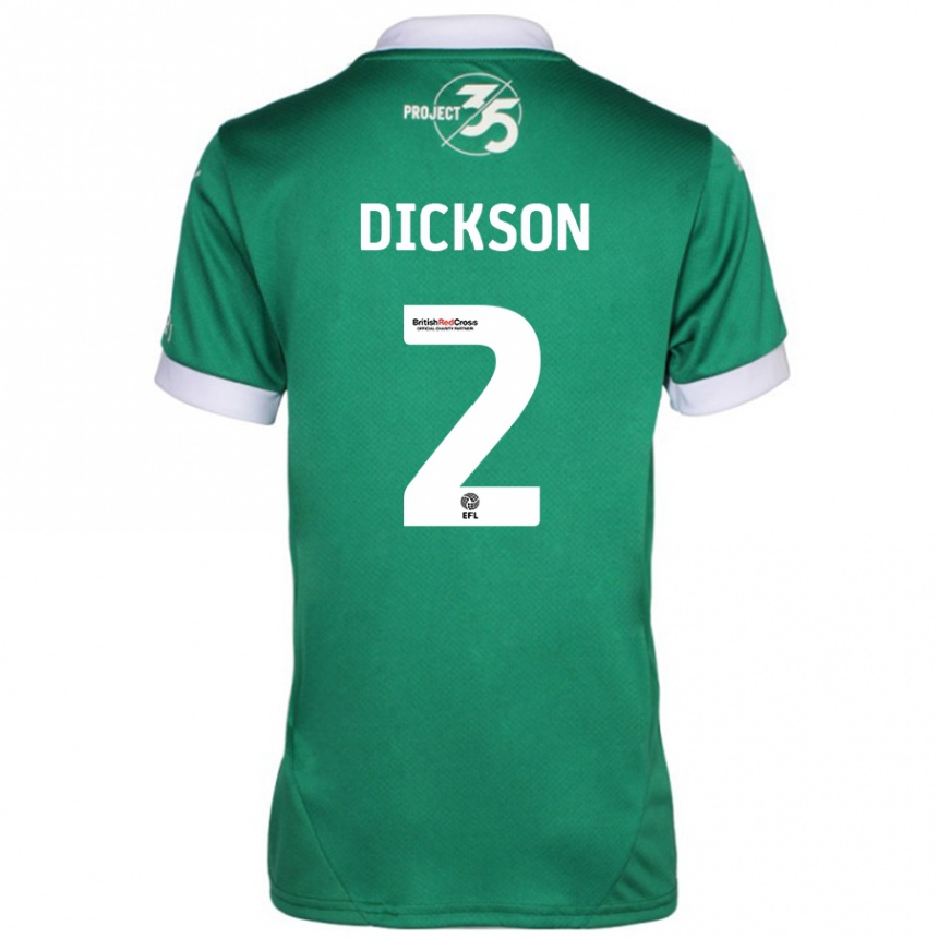 Niño Fútbol Camiseta Katie Dickson #2 Verde Blanco 1ª Equipación 2024/25 México