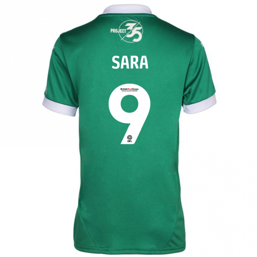 Niño Fútbol Camiseta Ellie Sara #9 Verde Blanco 1ª Equipación 2024/25 México