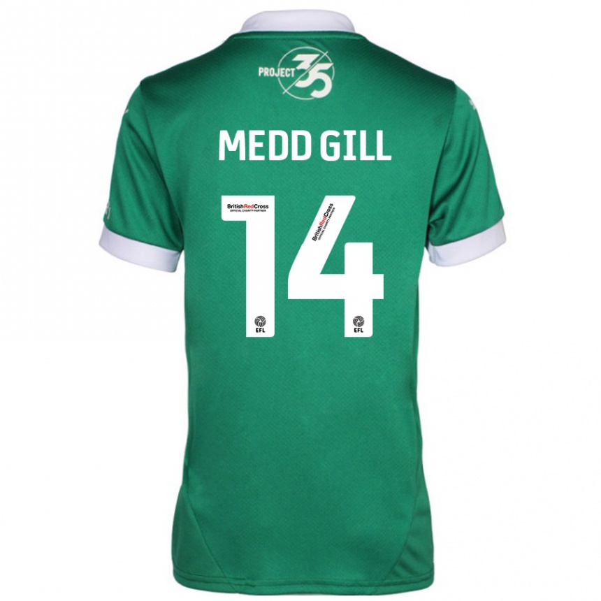 Niño Fútbol Camiseta Tamsin Medd-Gill #14 Verde Blanco 1ª Equipación 2024/25 México