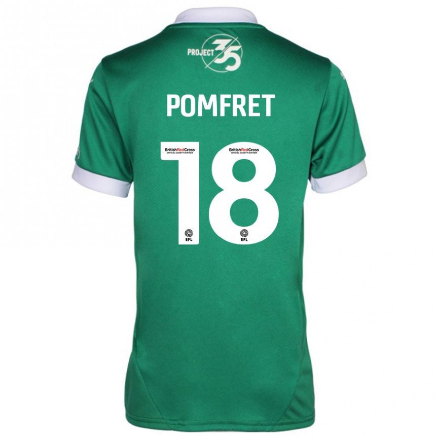 Niño Fútbol Camiseta Taya Pomfret #18 Verde Blanco 1ª Equipación 2024/25 México