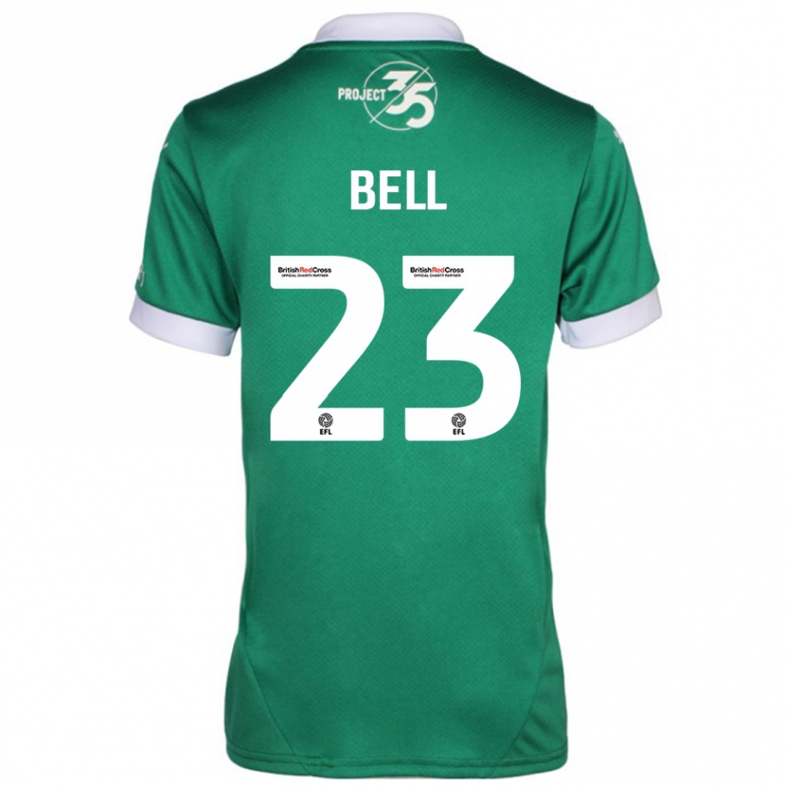 Niño Fútbol Camiseta Katelyn Bell #23 Verde Blanco 1ª Equipación 2024/25 México