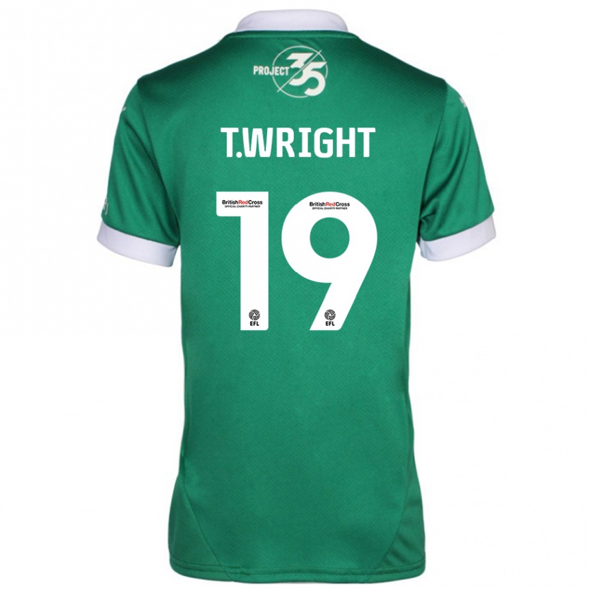 Niño Fútbol Camiseta Tyreik Wright #19 Verde Blanco 1ª Equipación 2024/25 México