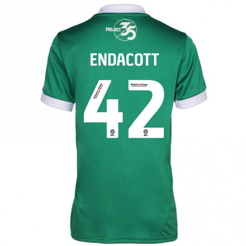 Niño Fútbol Camiseta Jack Endacott #42 Verde Blanco 1ª Equipación 2024/25 México