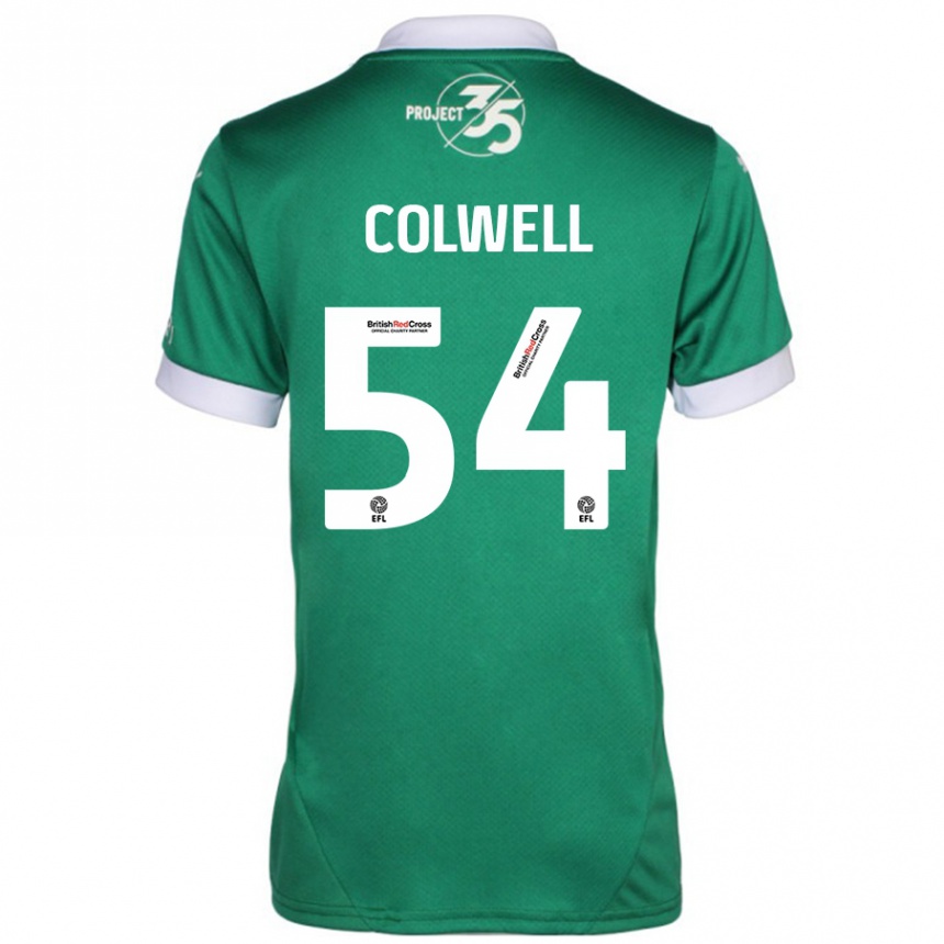 Niño Fútbol Camiseta Lewis Colwell #54 Verde Blanco 1ª Equipación 2024/25 México