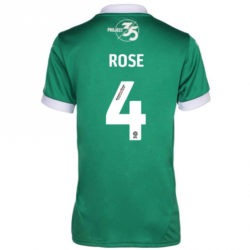 Niño Fútbol Camiseta Jemma Rose #4 Verde Blanco 1ª Equipación 2024/25 México