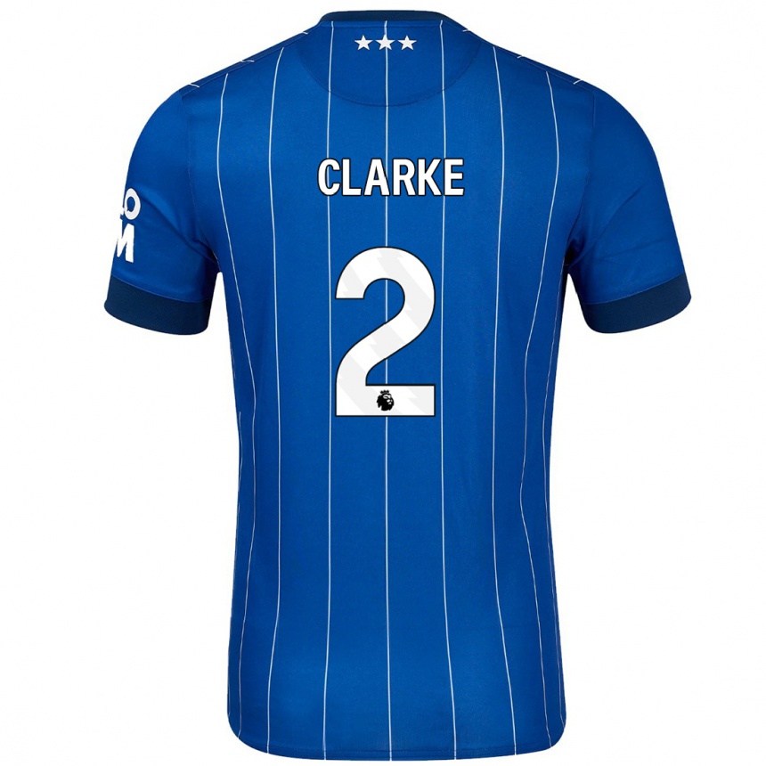 Niño Fútbol Camiseta Harry Clarke #2 Azul Marino 1ª Equipación 2024/25 México