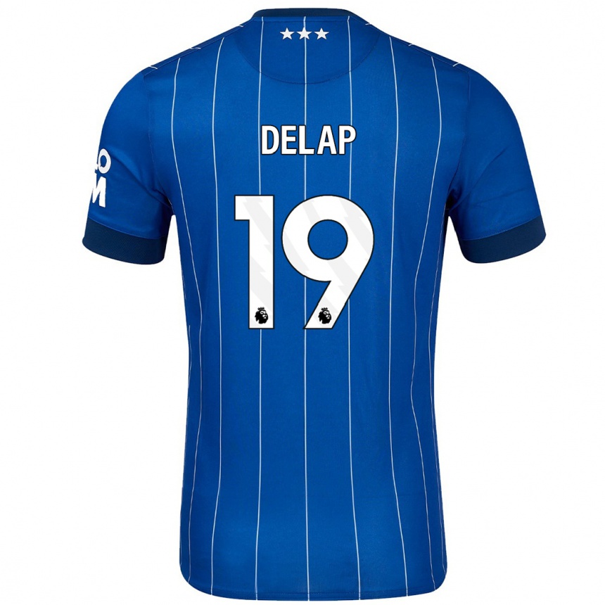 Niño Fútbol Camiseta Liam Delap #19 Azul Marino 1ª Equipación 2024/25 México