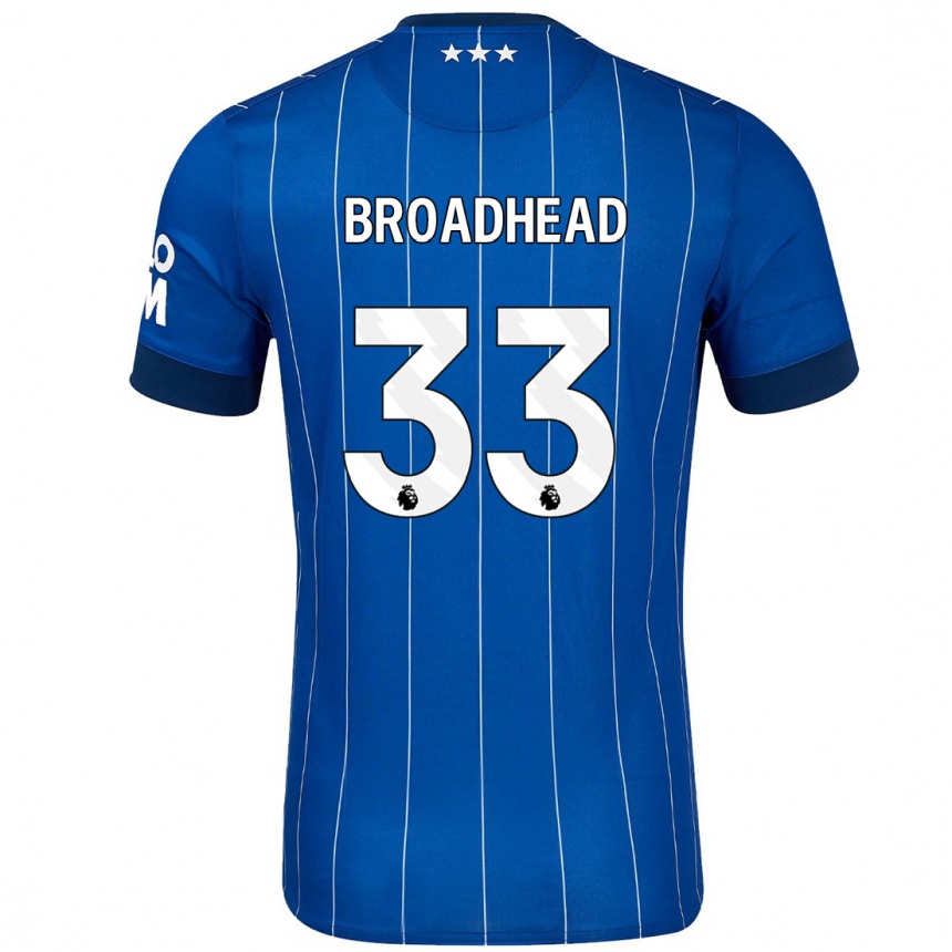 Niño Fútbol Camiseta Nathan Broadhead #33 Azul Marino 1ª Equipación 2024/25 México