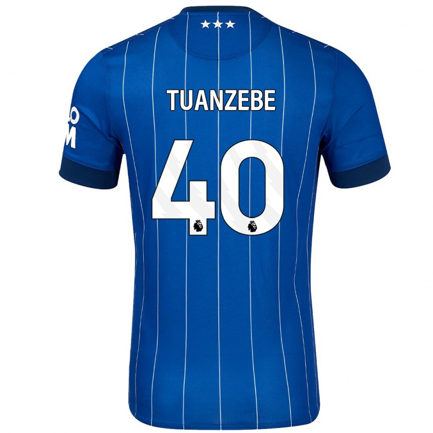 Niño Fútbol Camiseta Axel Tuanzebe #40 Azul Marino 1ª Equipación 2024/25 México