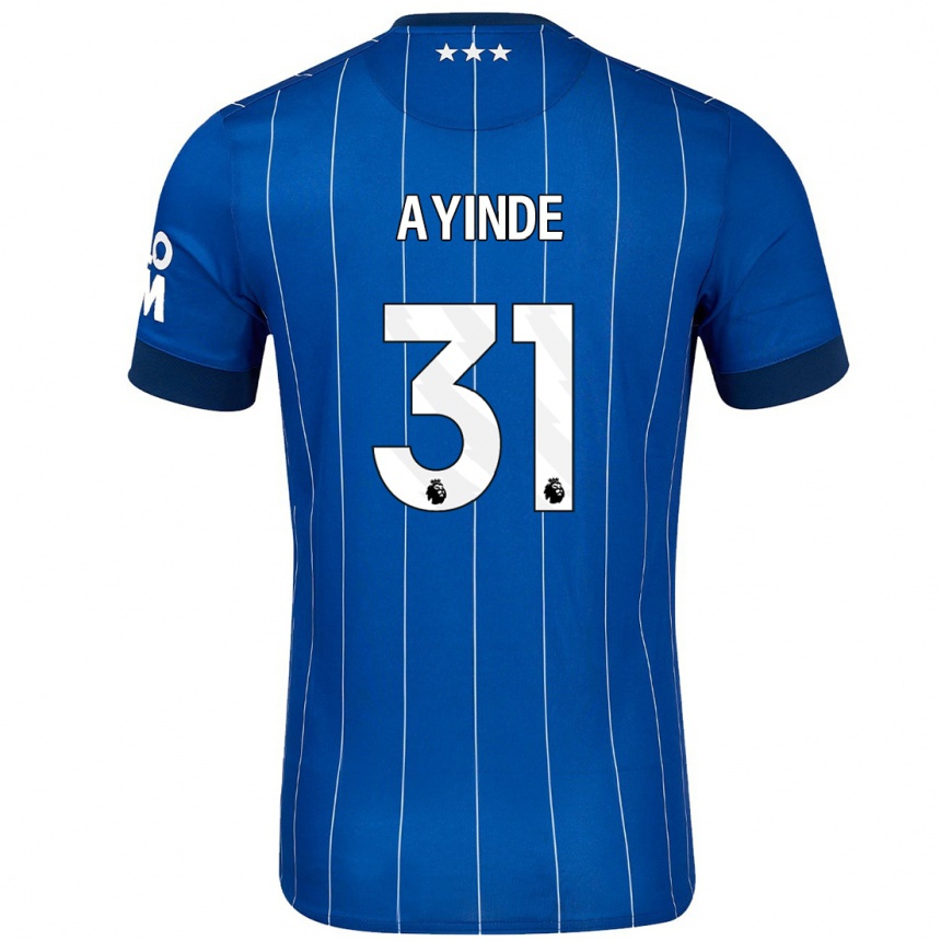 Niño Fútbol Camiseta Leon Ayinde #31 Azul Marino 1ª Equipación 2024/25 México