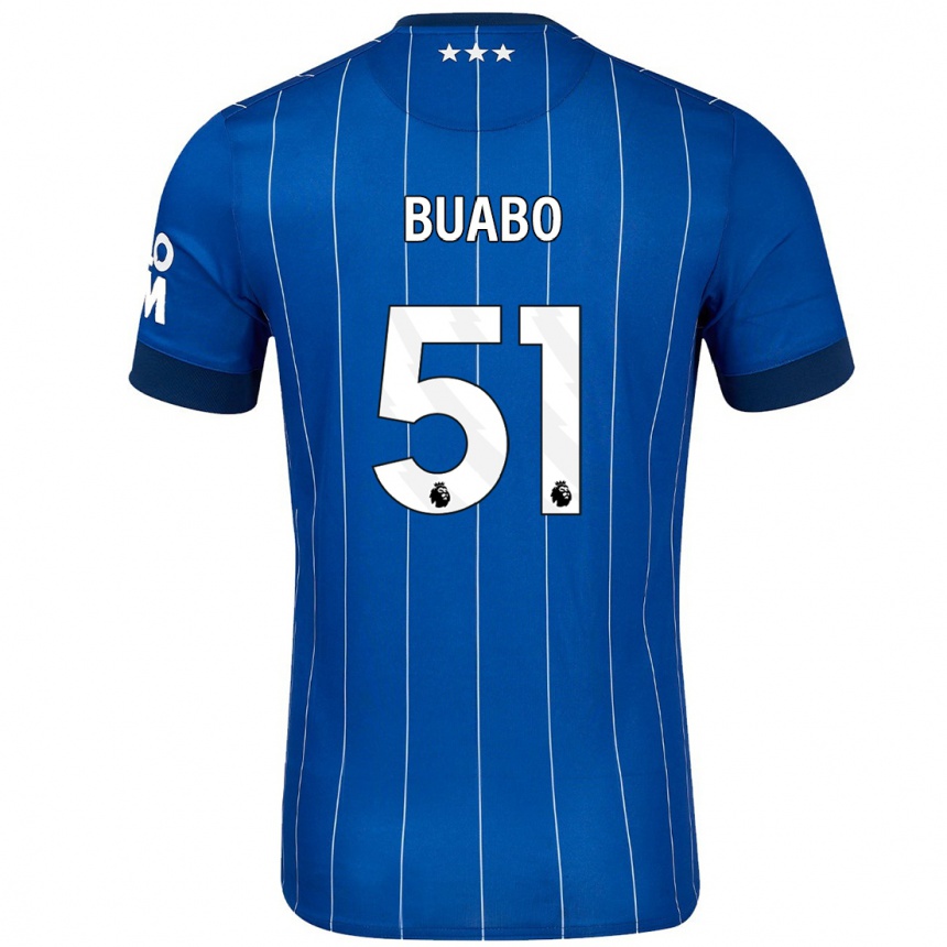 Niño Fútbol Camiseta Gerard Buabo #51 Azul Marino 1ª Equipación 2024/25 México