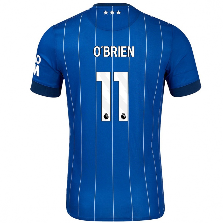 Niño Fútbol Camiseta Lucy O'brien #11 Azul Marino 1ª Equipación 2024/25 México