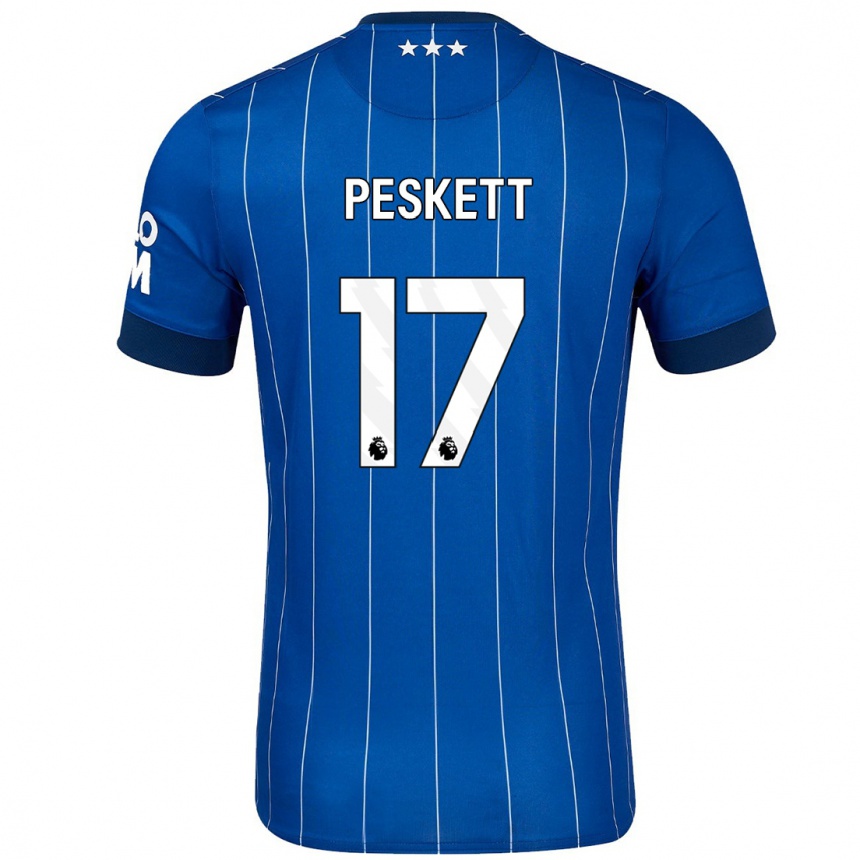 Niño Fútbol Camiseta Sophie Peskett #17 Azul Marino 1ª Equipación 2024/25 México