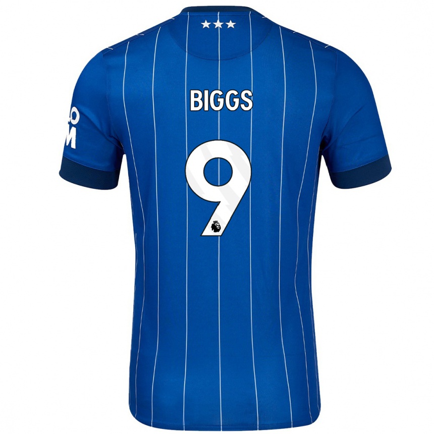 Niño Fútbol Camiseta Maddie Biggs #9 Azul Marino 1ª Equipación 2024/25 México