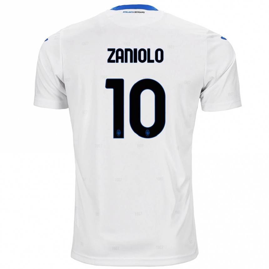 Niño Fútbol Camiseta Nicolò Zaniolo #10 Blanco 2ª Equipación 2024/25 México