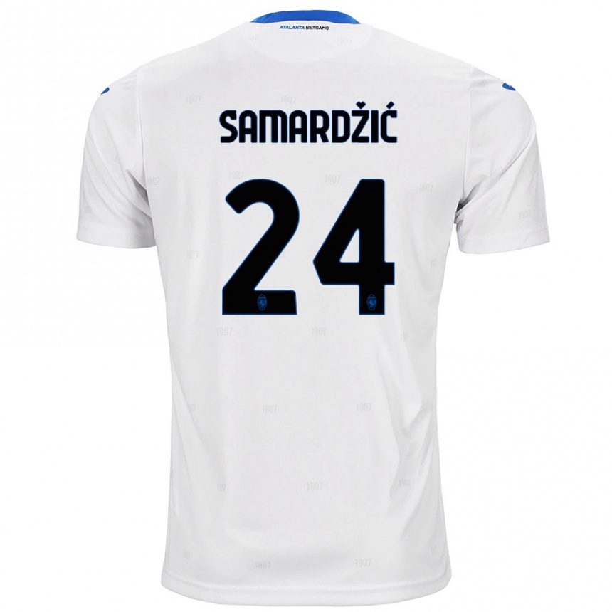 Niño Fútbol Camiseta Lazar Samardžić #24 Blanco 2ª Equipación 2024/25 México