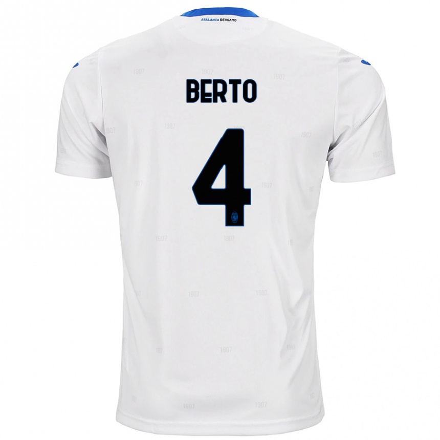 Niño Fútbol Camiseta Gabriele Berto #4 Blanco 2ª Equipación 2024/25 México