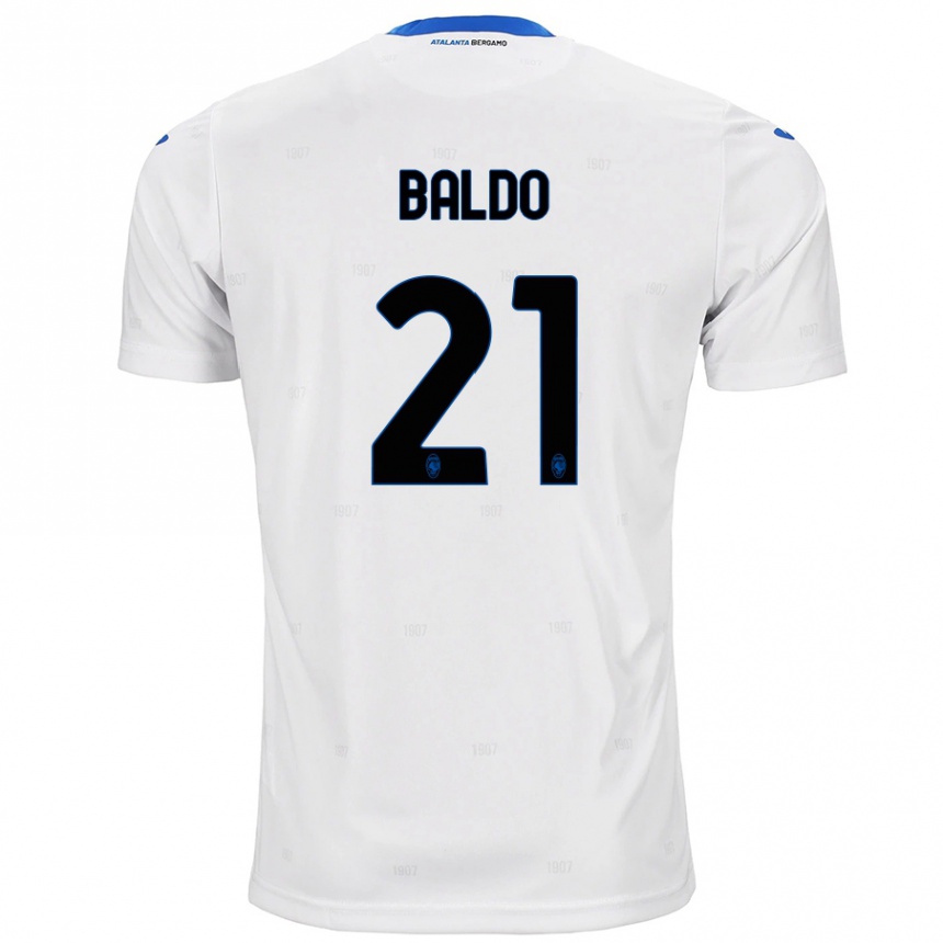 Niño Fútbol Camiseta Nicolò Baldo #21 Blanco 2ª Equipación 2024/25 México