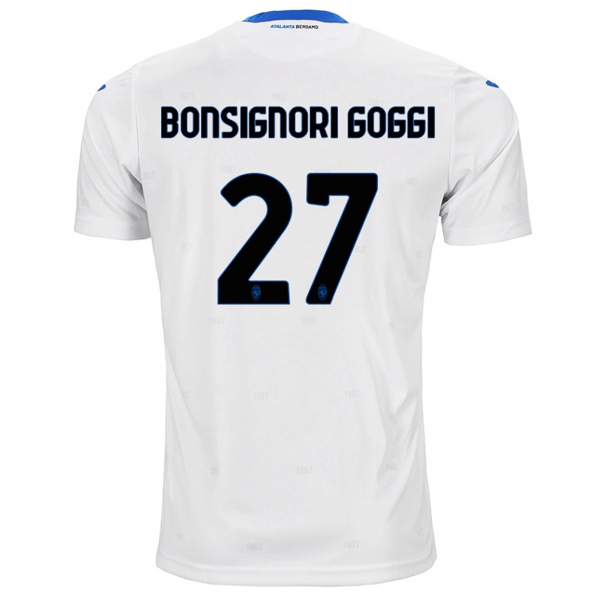 Niño Fútbol Camiseta Lorenzo Bonsignori Goggi #27 Blanco 2ª Equipación 2024/25 México