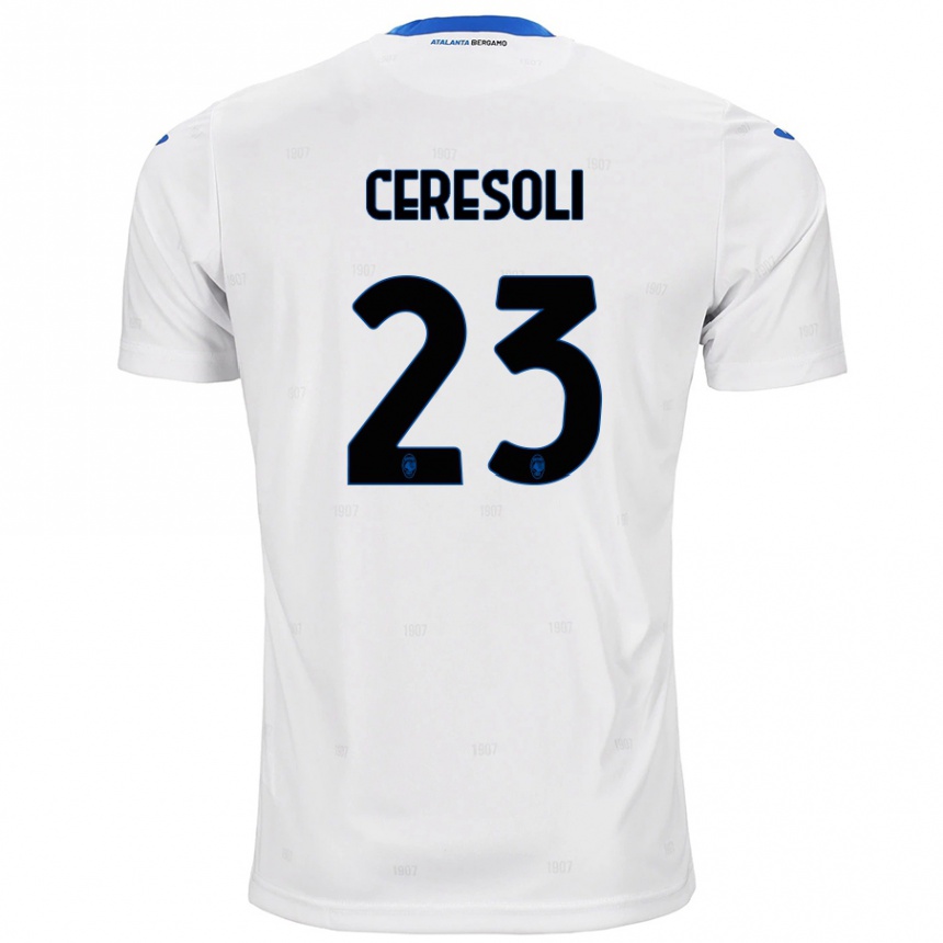 Niño Fútbol Camiseta Andrea Ceresoli #23 Blanco 2ª Equipación 2024/25 México