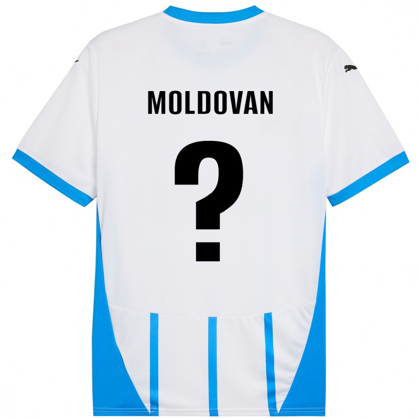 Niño Fútbol Camiseta Horațiu Moldovan #0 Blanco Azul 2ª Equipación 2024/25 México