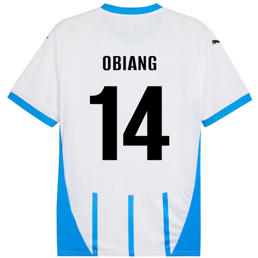 Niño Fútbol Camiseta Pedro Obiang #14 Blanco Azul 2ª Equipación 2024/25 México