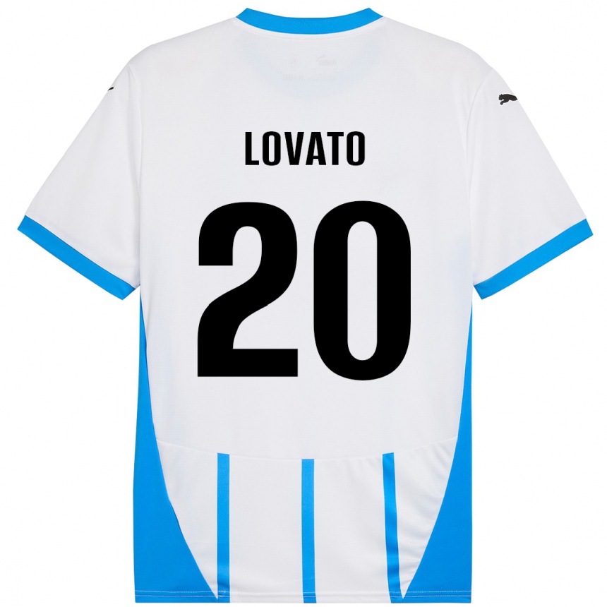 Niño Fútbol Camiseta Matteo Lovato #20 Blanco Azul 2ª Equipación 2024/25 México