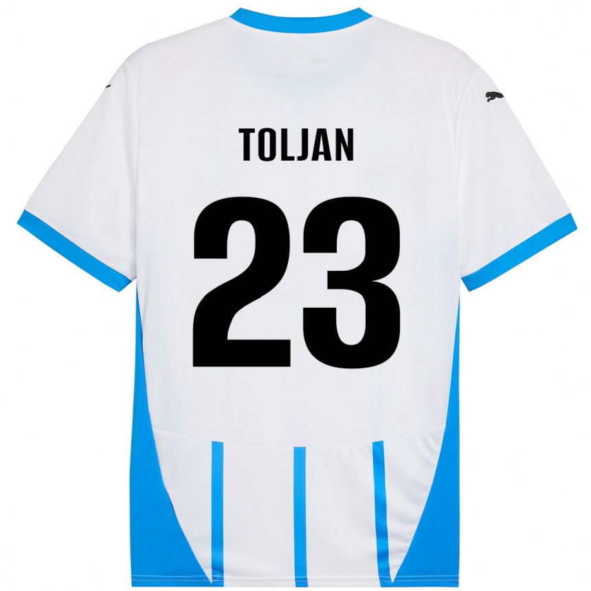 Niño Fútbol Camiseta Jeremy Toljan #23 Blanco Azul 2ª Equipación 2024/25 México