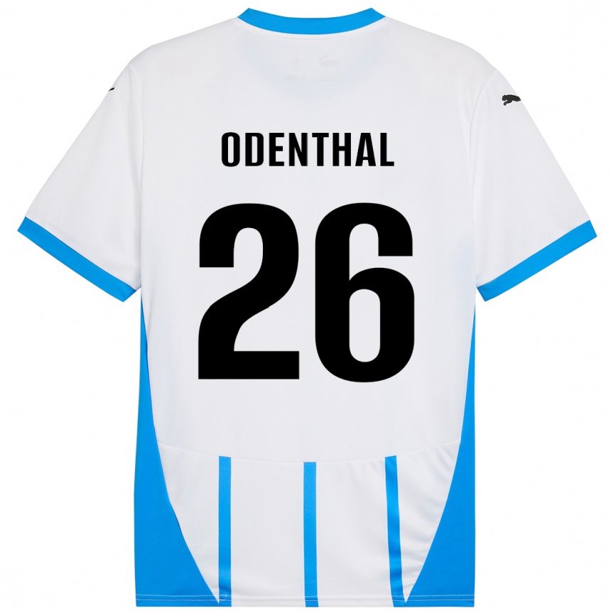 Niño Fútbol Camiseta Cas Odenthal #26 Blanco Azul 2ª Equipación 2024/25 México