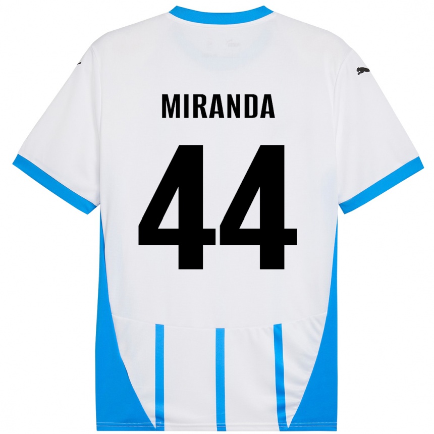 Niño Fútbol Camiseta Kevin Miranda #44 Blanco Azul 2ª Equipación 2024/25 México