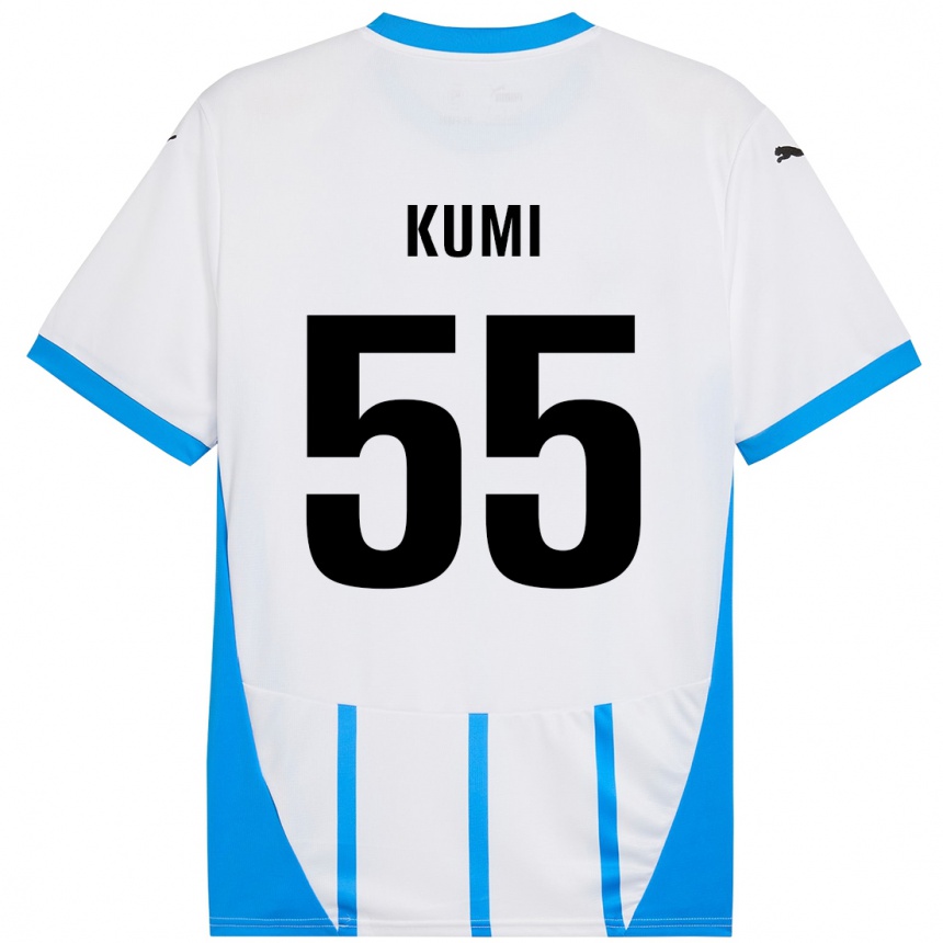 Niño Fútbol Camiseta Justin Kumi #55 Blanco Azul 2ª Equipación 2024/25 México