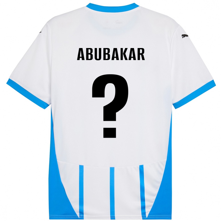 Niño Fútbol Camiseta Salim Abubakar #0 Blanco Azul 2ª Equipación 2024/25 México